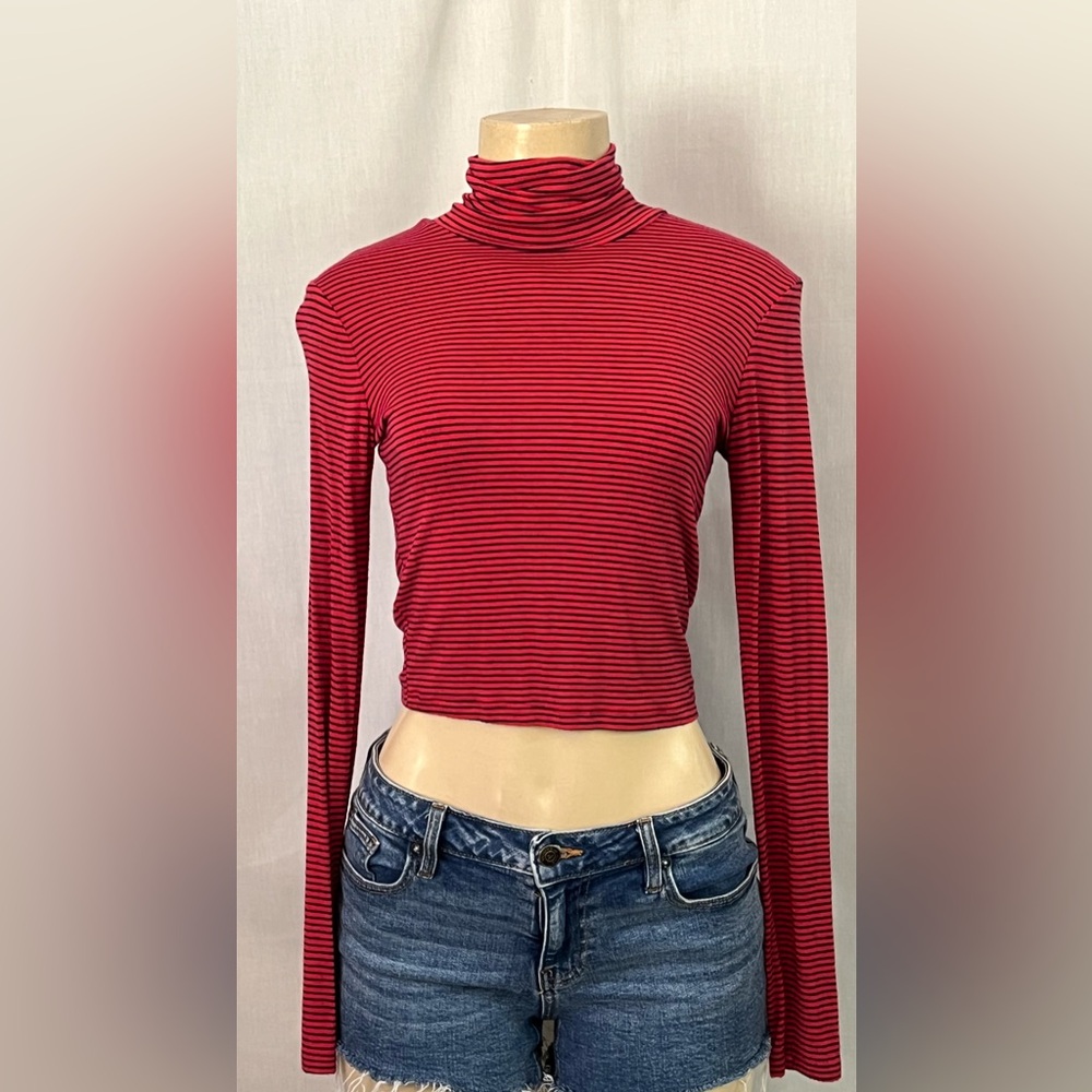 Red Striped Long Sleeve Top